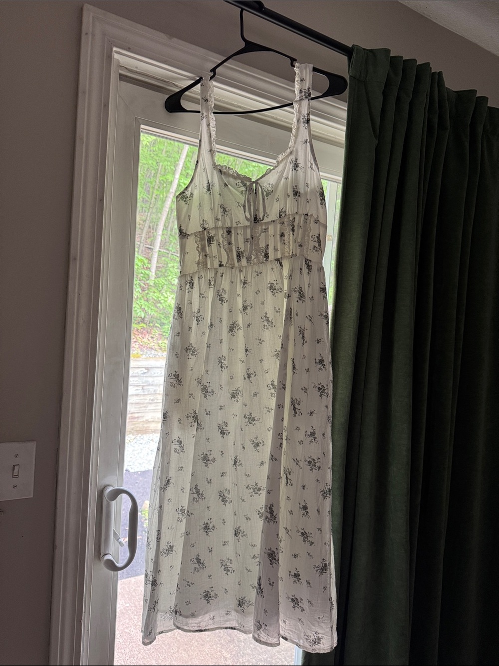 White Floral Tie-Front Sundress
